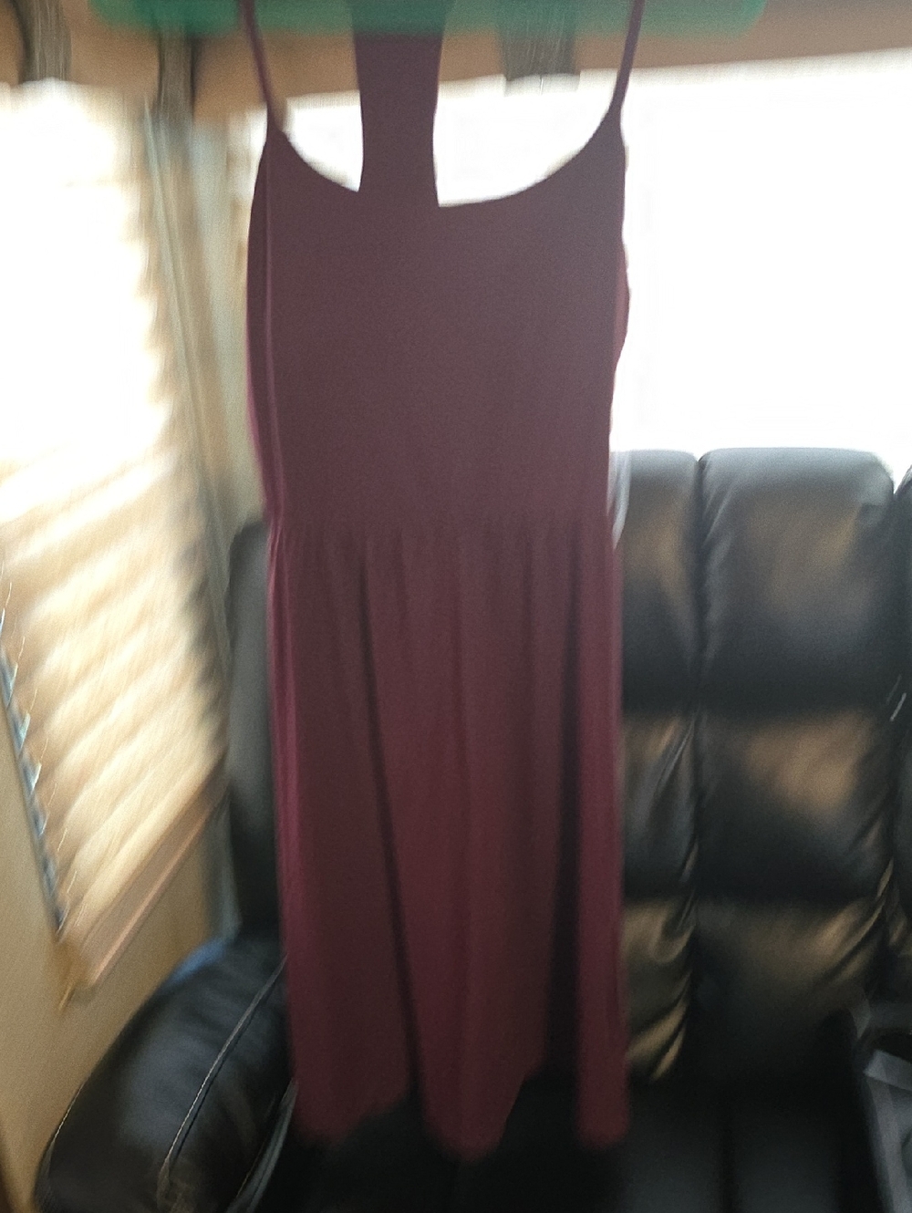 Sleeveless Burgundy Midi Dress SIZE large